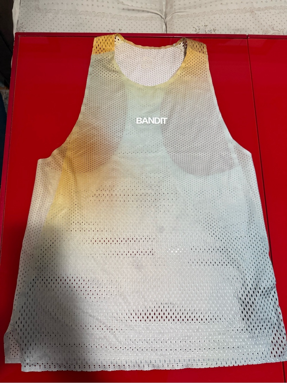 Bandit Running Mens Shredder Race Singlet Mesh Tank Top Small Like New